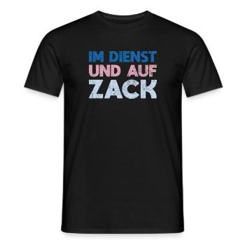 Im Dienst Und Auf Zack - Männer T-Shirt - Schwarz - Vorne - AI Model Male 178 light (178cm)