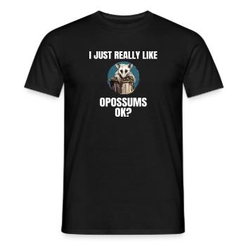 Opossum Possum Vintage Possumm Oppossum - Männer T-Shirt - Schwarz - Vorne - AI Model Male 178 light (178cm)