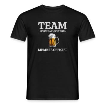 Beer Team Foam Full-Time - Men's T-Shirt - black - Front - AI Model Male 178 light (178cm)