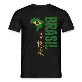 Made in Brazil, I love Brazil - Men's T-Shirt - black - Front - AI Model Male 178 light (178cm)