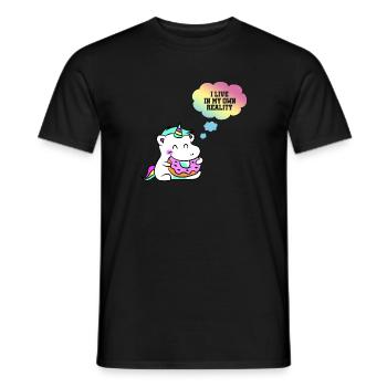 Licorne bébé donut cadeau bébé - T-shirt homme - noir - Devant - AI Model Male 178 light (178cm)