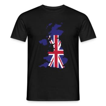 Großbritannien - Männer T-Shirt - Schwarz - Vorne - AI Model Male 178 light (178cm)