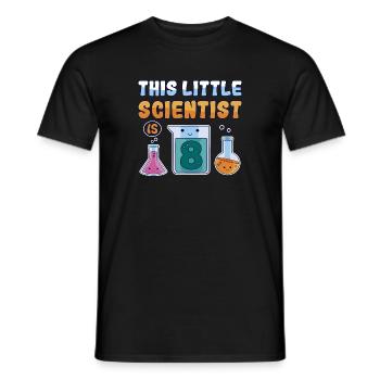 8th Birthday of Little Researcher Children 8 years old - Men's T-Shirt - black - Front - AI Model Male 178 light (178cm)