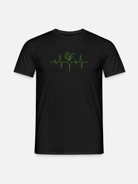 Heartbeet Heartbeat - Männer T-Shirt - Schwarz