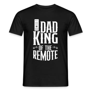 Dad King Of The Remote 2 - Men's T-Shirt - black - Front - AI Model Male 178 light (178cm)