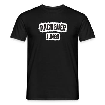 Aachen boys - Men's T-Shirt - black - Front - AI Model Male 178 light (178cm)