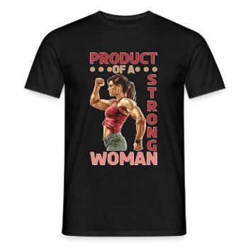 Product Of A Strong Woman - Männer T-Shirt - Schwarz - Vorne - AI Model Male 178 light (178cm)