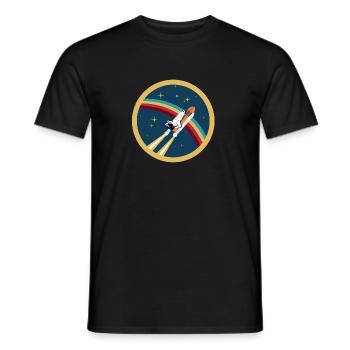 Fantasy Shirt: Space Shuttle, USA, NASA - Men's T-Shirt - black - Front - AI Model Male 178 light (178cm)