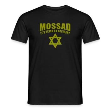 Mossad it’s never an accident Davidstern Cadeau - T-shirt homme - noir - Devant - AI Model Male 178 light (178cm)