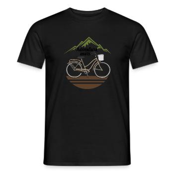 Adventure Awaits - Men's T-Shirt - black - Front - AI Model Male 178 light (178cm)