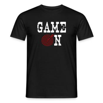 Darts Spruch Game On Darten Fans Geschenk Idee - Männer T-Shirt - Schwarz - Vorne - AI Model Male 178 light (178cm)