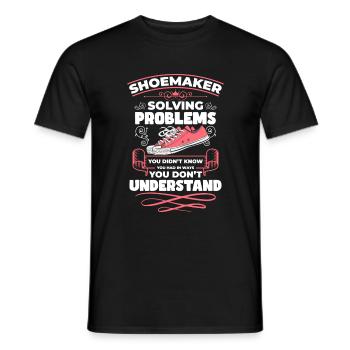 Schuster Arbeit Handwerker Arbeiten - Männer T-Shirt - Schwarz - Vorne - AI Model Male 178 light (178cm)