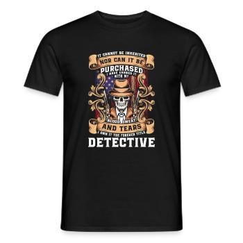 Detective Private Investigator Trace Sniffer - Men's T-Shirt - black - Front - AI Model Male 178 light (178cm)