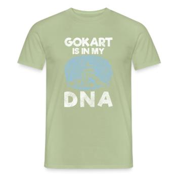 Gokart Driver Go kart Racing - Men's T-Shirt - sage - Front - AI Model Male 178 light (178cm)