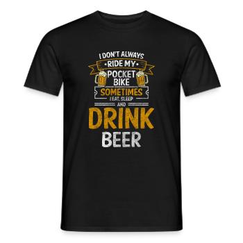 Bike Biker Staub Enduro - Männer T-Shirt - Schwarz - Vorne - AI Model Male 178 light (178cm)