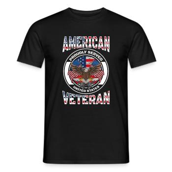 Amérique Patriote Liberté Touriste - T-shirt homme - noir - Devant - AI Model Male 178 light (178cm)