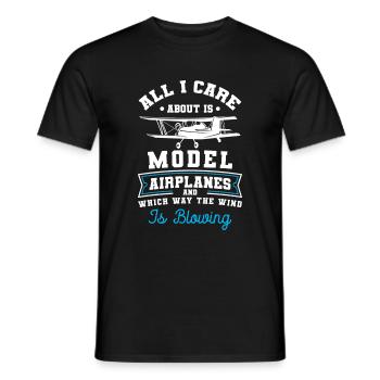 Modellflugzeug Flugzeug Pilot Modell - Männer T-Shirt - Schwarz - Vorne - AI Model Male 178 light (178cm)
