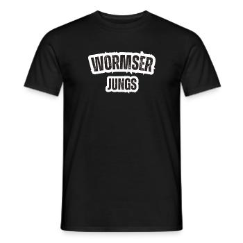 Worms boys - Men's T-Shirt - black - Front - AI Model Male 178 light (178cm)