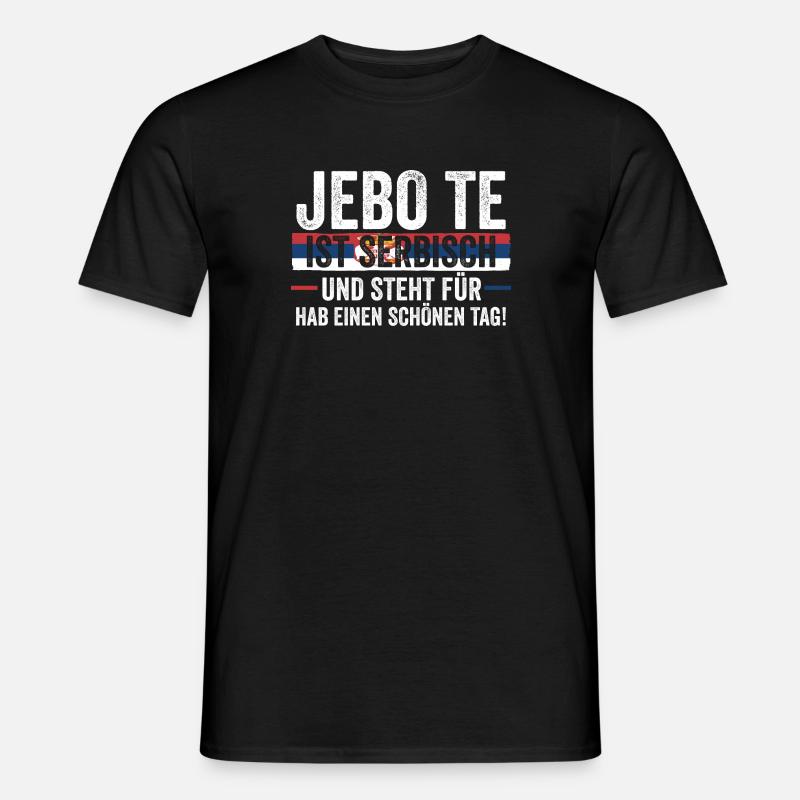 Serben Serbisch Serbien - Männer T-Shirt - Schwarz