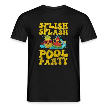 Pool Party Party Recreation Alcohol - Men's T-Shirt - black - Front - AI Model Male 178 light (178cm)