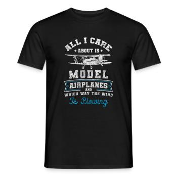 Maquette d’avion Loisir Voltige Voler - T-shirt homme - noir - Devant - AI Model Male 178 light (178cm)
