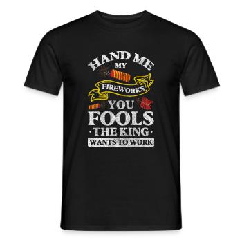 Pyrotechnie Popping Pyroshow Spectacle événementiel - T-shirt homme - noir - Devant - AI Model Male 178 light (178cm)