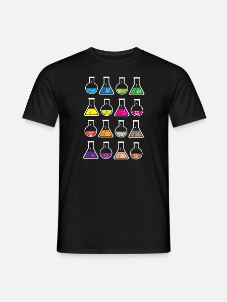 Geek colorful test tube Reagenzglas Chemie Science - Männer T-Shirt - Schwarz