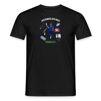 Examen Pflegekraft Ausbildung Pflegekraft Shirt - Männer T-Shirt - Schwarz - Vorne - AI Model Male 178 light (178cm)