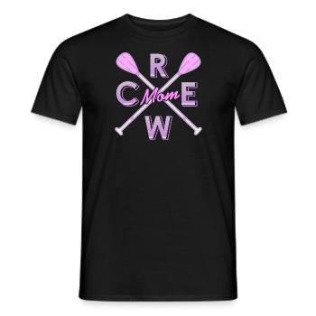 Crossed Oars Mom Crew Rowing Designs T-Shirt - Men's T-Shirt - black - Front - AI Model Male 178 light (178cm)