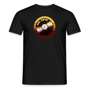 Vintage 1972 - Men's T-Shirt - black - Front - AI Model Male 178 light (178cm)