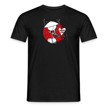 Samurai Of Hearts Plain Doddle - Men's T-Shirt - black - Front - AI Model Male 178 light (178cm)