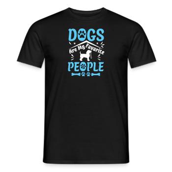 dog funny quote dogs humor gift dog - Men's T-Shirt - black - Front - AI Model Male 178 light (178cm)