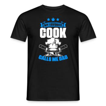 Mein Lieblingskoch Lustiger kulinarischer - Männer T-Shirt - Schwarz - Vorne - AI Model Male 178 light (178cm)