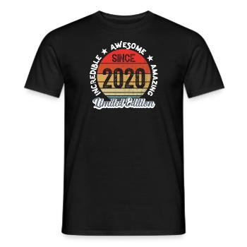 amazing since 2020 - anniversary - Men's T-Shirt - black - Front - AI Model Male 178 light (178cm)