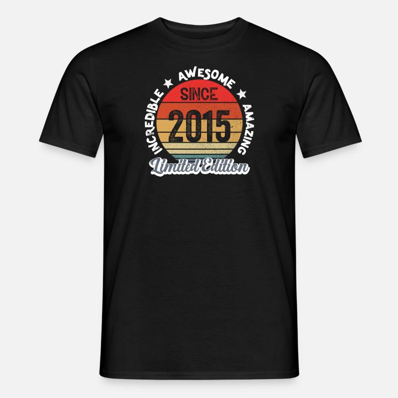 erstaunlich seit 2015 - Jubiläum - Männer T-Shirt - Schwarz