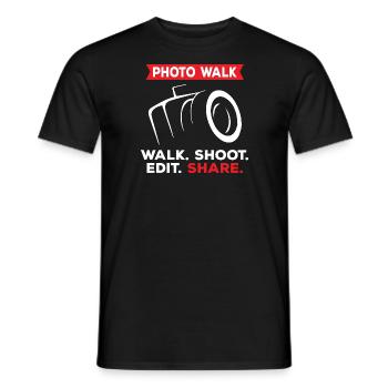 Share Photowalk - Men's T-Shirt - black - Front - AI Model Male 178 light (178cm)