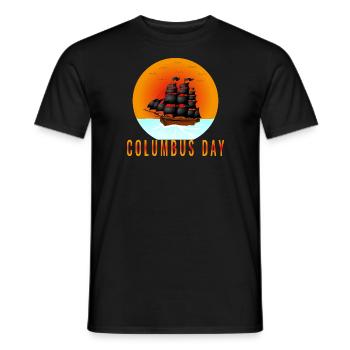 Jour de Christophe Colomb - T-shirt homme - noir - Devant - AI Model Male 178 light (178cm)