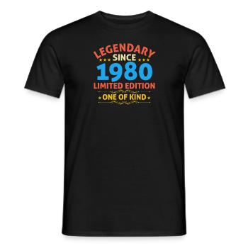 Legendary since 1980 Limited Edition - Men's T-Shirt - black - Front - AI Model Male 178 light (178cm)