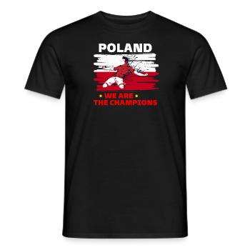 Pologne nous sommes champions - T-shirt homme - noir - Devant - AI Model Male 178 light (178cm)