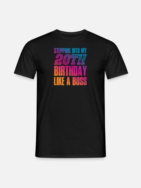 20. Geburtstag 20 Jahre Spruch Geschenk - Mænd T-shirt - sort