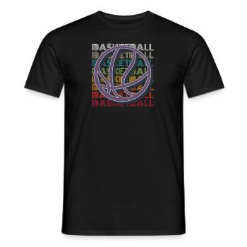 Basketball Retro - Männer T-Shirt - Schwarz - Vorne - AI Model Male 178 light (178cm)
