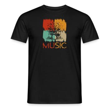 Schlagzeug Schlagzeuger Schlagzeug Schlagzeuger - Männer T-Shirt - Schwarz - Vorne - AI Model Male 178 light (178cm)