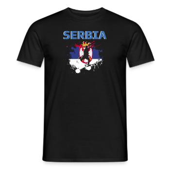 Serbia Football 2022 supporter Serbia Football - Men's T-Shirt - black - Front - AI Model Male 178 light (178cm)
