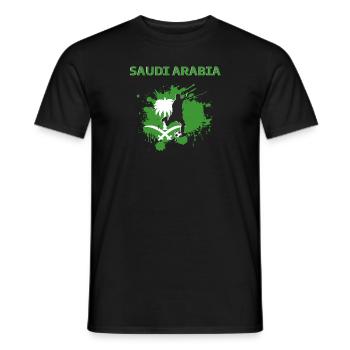 Saudi Arabia Football 2022 Saudi supporter - Men's T-Shirt - black - Front - AI Model Male 178 light (178cm)