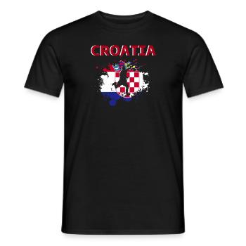 Croatia Football 2022 supporter of Croatia football - Men's T-Shirt - black - Front - AI Model Male 178 light (178cm)