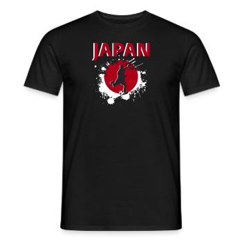 Japan Football 2022 supporter of Japan football - Men's T-Shirt - black - Front - AI Model Male 178 light (178cm)