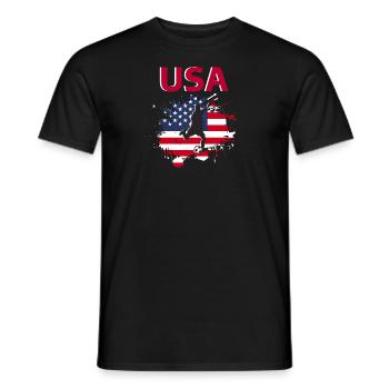 United States of America Football 2022 football supporter - Men's T-Shirt - black - Front - AI Model Male 178 light (178cm)