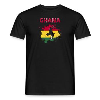 Ghana Football 2022 supporter of Ghana football - Men's T-Shirt - black - Front - AI Model Male 178 light (178cm)