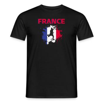 France Football 2022 supporter de France foot - T-shirt homme - noir - Devant - AI Model Male 178 light (178cm)