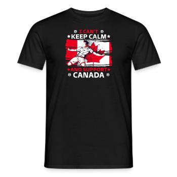 rester calme et soutenir le Canada - T-shirt homme - noir - Devant - AI Model Male 178 light (178cm)